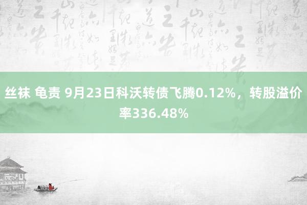 丝袜 龟责 9月23日科沃转债飞腾0.12%，转股溢价率336.48%