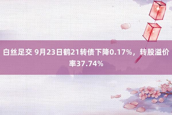 白丝足交 9月23日鹤21转债下降0.17%，转股溢价率37.74%