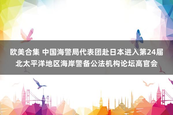 欧美合集 中国海警局代表团赴日本进入第24届北太平洋地区海岸警备公法机构论坛高官会