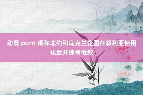 动漫 porn 俄称北约和乌克兰企图在叙利亚使用化武并嫁祸俄叙