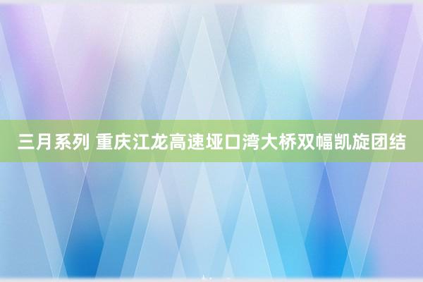 三月系列 重庆江龙高速垭口湾大桥双幅凯旋团结