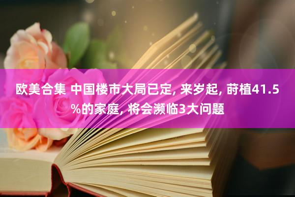 欧美合集 中国楼市大局已定， 来岁起， 莳植41.5%的家庭， 将会濒临3大问题