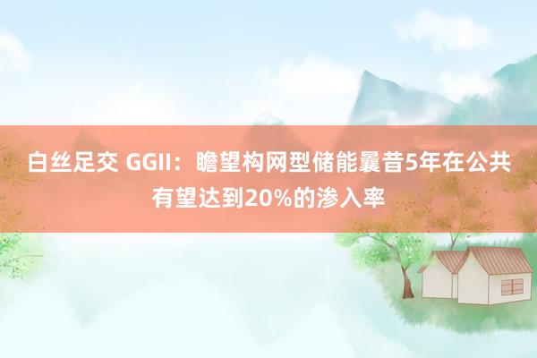 白丝足交 GGII：瞻望构网型储能曩昔5年在公共有望达到20%的渗入率