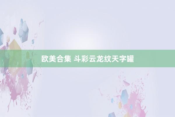 欧美合集 斗彩云龙纹天字罐