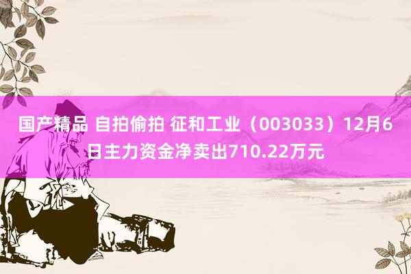 国产精品 自拍偷拍 征和工业（003033）12月6日主力资金净卖出710.22万元