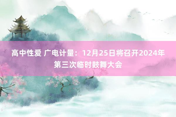 高中性爱 广电计量：12月25日将召开2024年第三次临时鼓舞大会