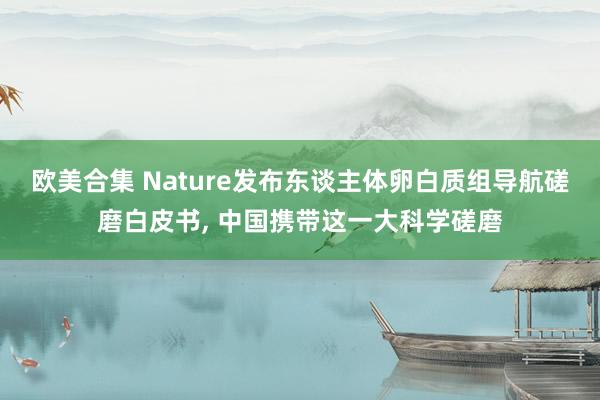 欧美合集 Nature发布东谈主体卵白质组导航磋磨白皮书， 中国携带这一大科学磋磨