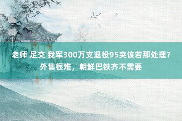 老师 足交 我军300万支退役95突该若那处理？外售很难，朝鲜巴铁齐不需要