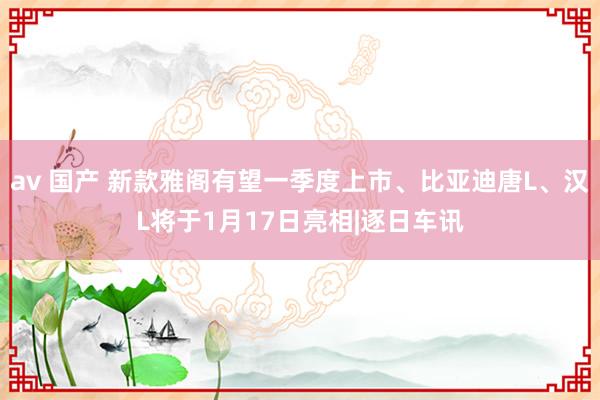 av 国产 新款雅阁有望一季度上市、比亚迪唐L、汉L将于1月17日亮相|逐日车讯